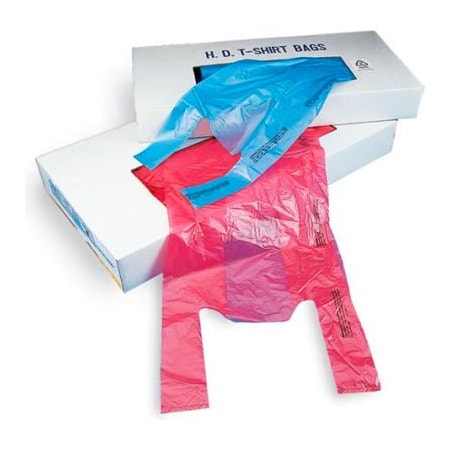 LK PACKAGING T Shirt Bags In Dispenser Carton, 10"W x 6"D x 21"L, .6 Mil, Orange, 1000/Pack CT1621O